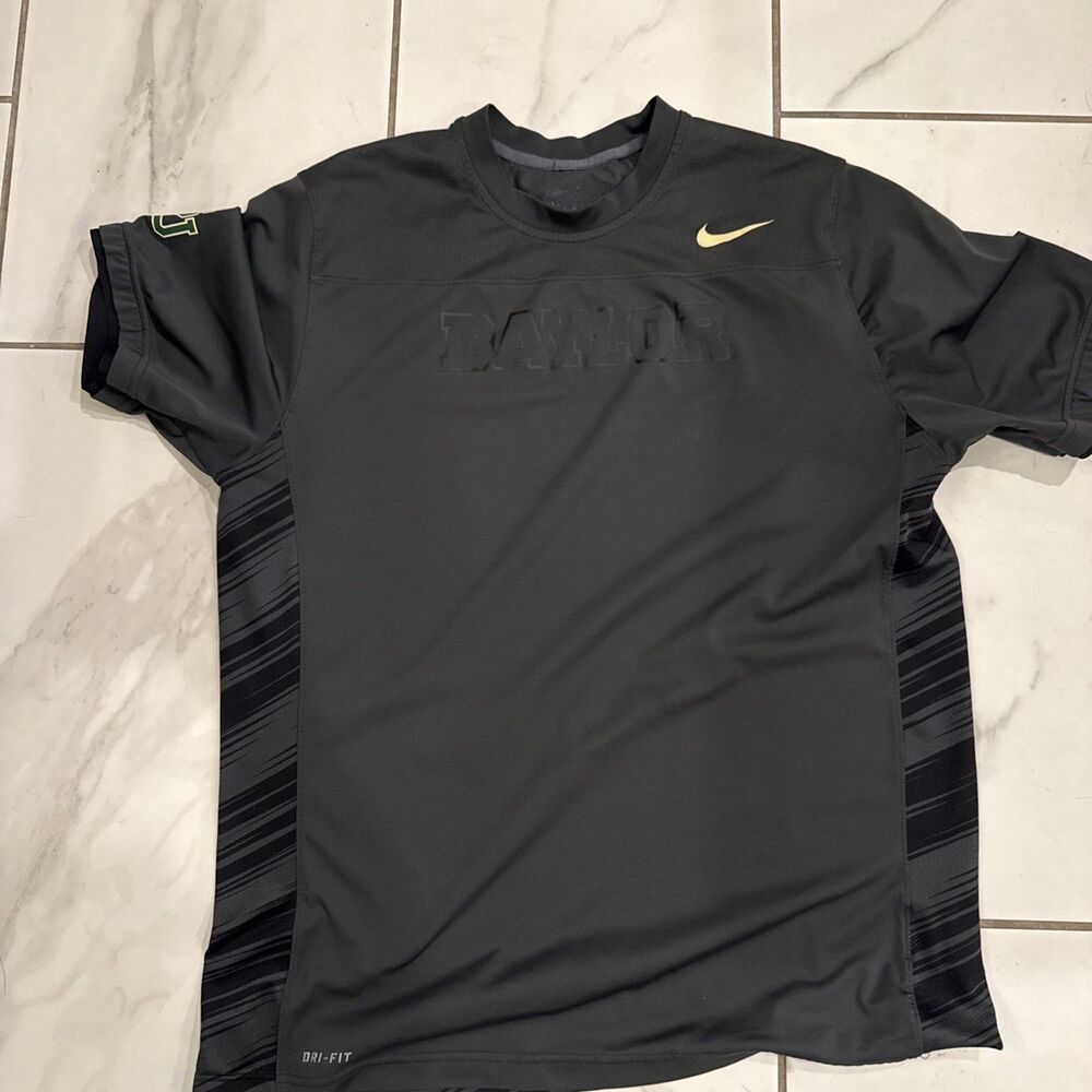 Nike Dri-Fit Baylor University T-Shirt dark gray Short Sleeve BU Mens M